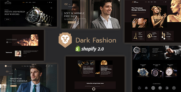 Dark Fashion - Watch, Jewel & Blazer Shopify Theme