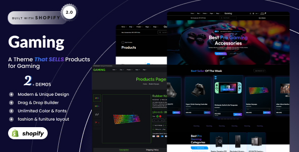 Gaming - Shopify 2.0 eCommerce Theme