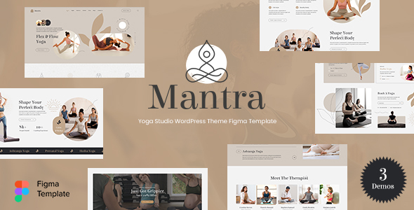 Mantra - Online Yoga Studio & Meditation Courses Website Figma Template